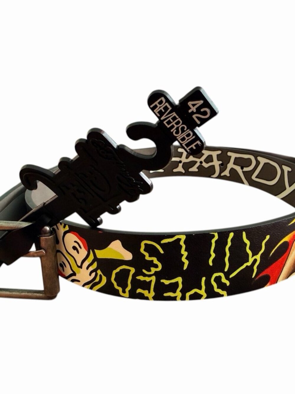 Ed Hardy Tattoo Design Leather Belt Men's Size 42 New with Tags!